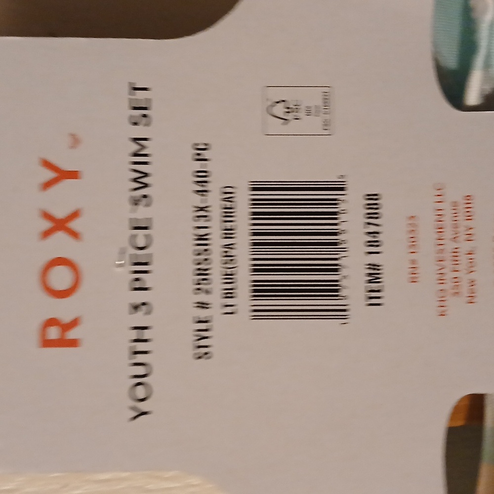 Roxy Youth 3- Piece Swim Set UPF 50 SMALL 7/8l - Picture 3 of 5